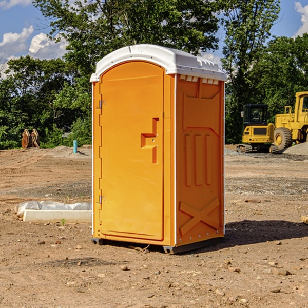 how often are the porta potties cleaned and serviced during a rental period in Rowesville